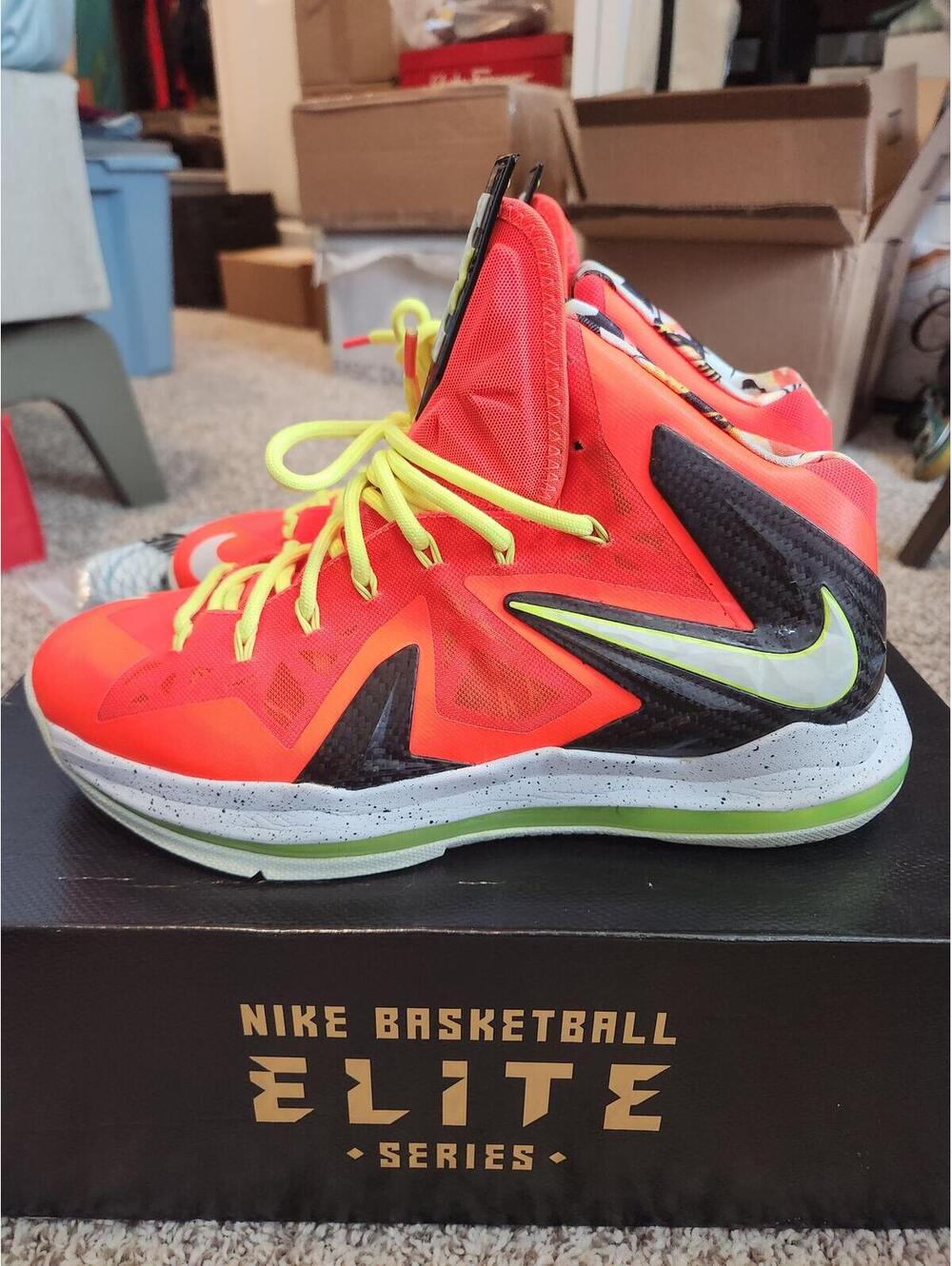 Nike LeBron X Elite Series – Men’s Size 10 – Bright Crimson – EUC with OG Box